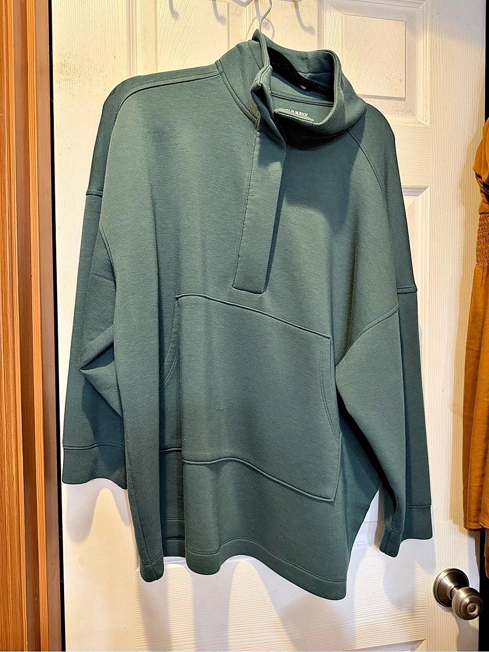 Old Navy Bounce Fleece Funnel Neck Tunic Green Pullover